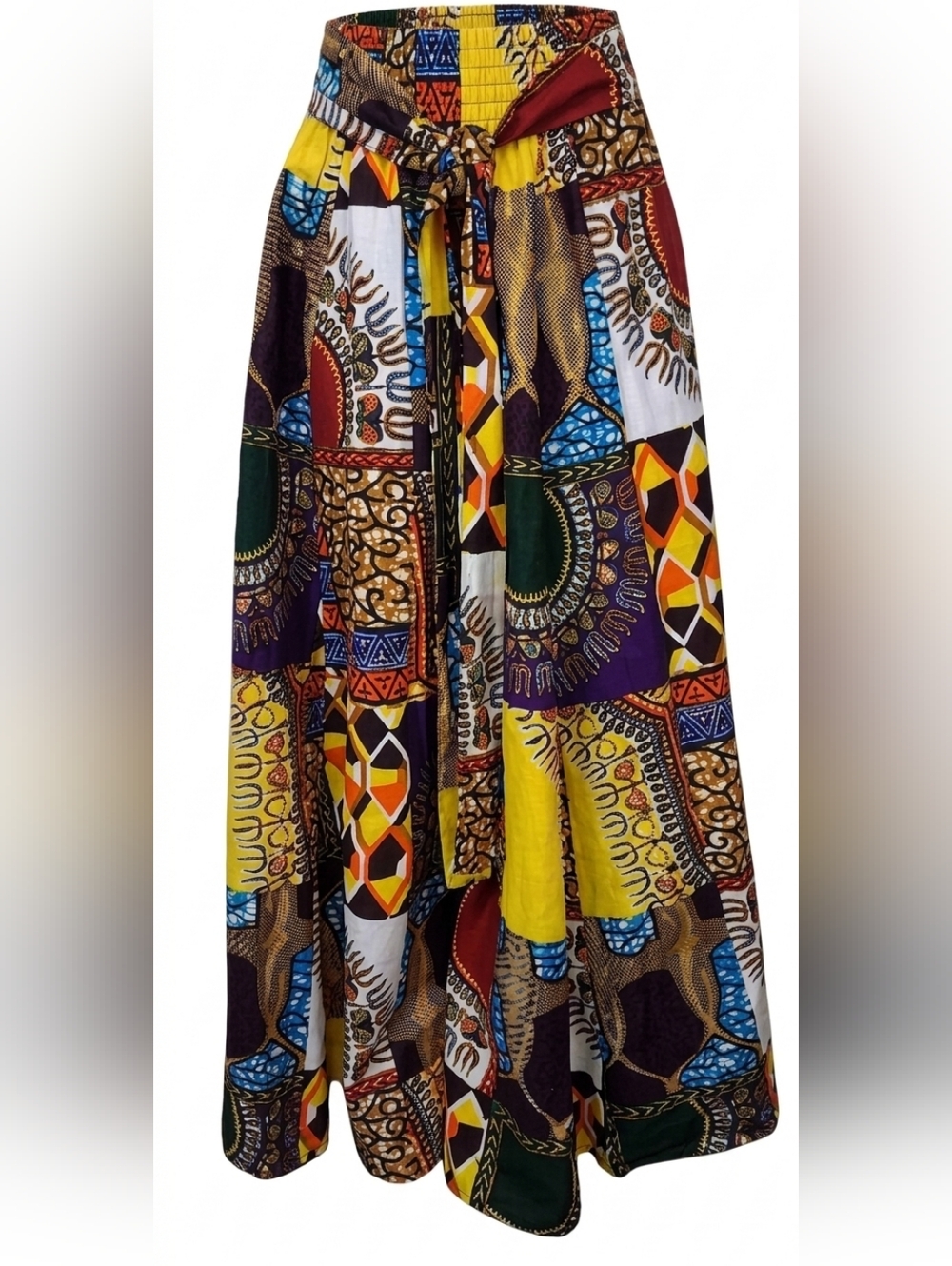 Ft Inc Free Size Boho Patchwork Maxi Skirt - Multicolor